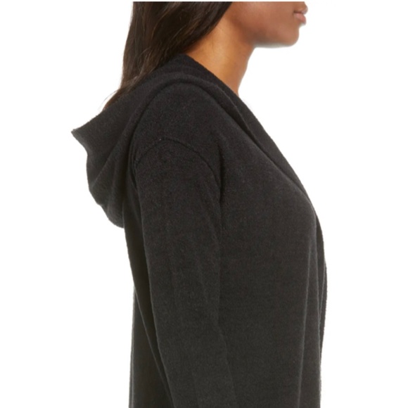 Caslon Off-Duty Plush Yarn Hoodie Sz S in Black - Picture 2 of 11